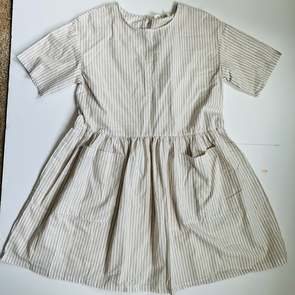 White with grey stripes